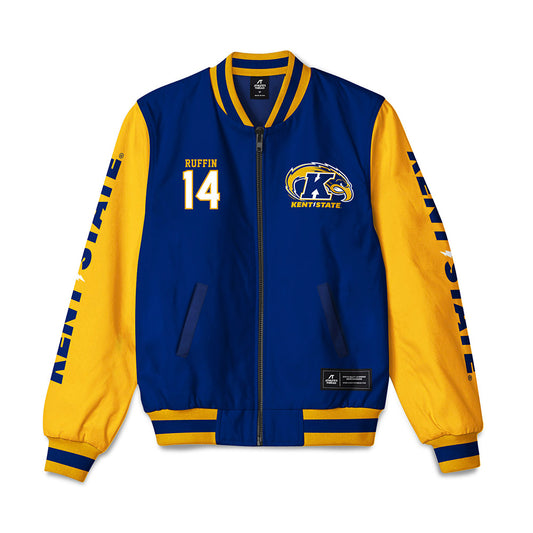 Kent State - NCAA Football : Deante Ruffin - Bomber Jacket-0