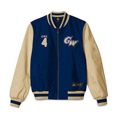 GWU - NCAA Women's Basketball : Sara Lewis - Bomber Jacket-0