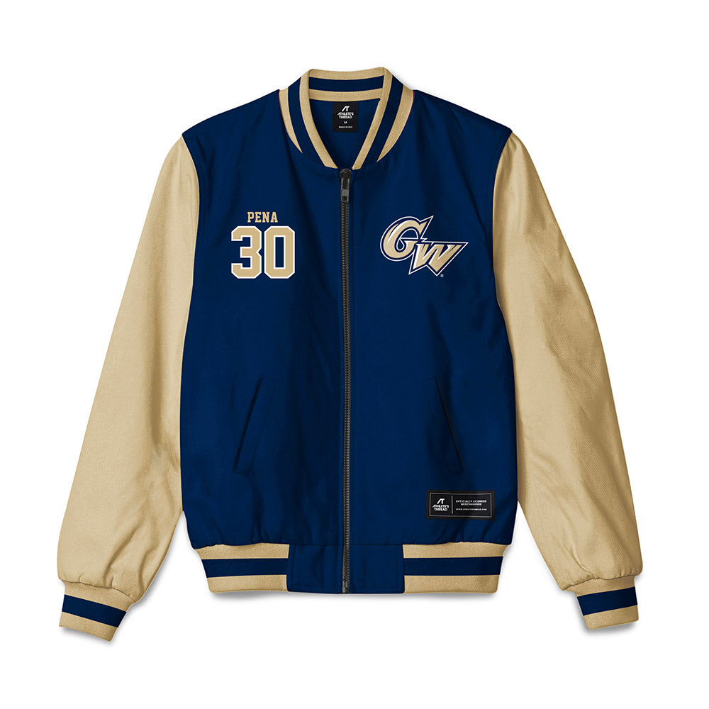 GWU - NCAA Men's Soccer : Diego Pena - Bomber Jacket-0