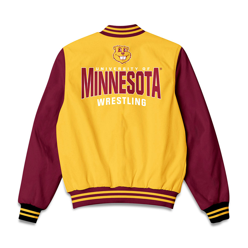 Minnesota - NCAA Wrestling : Gabe Nagel - Bomber Jacket-1