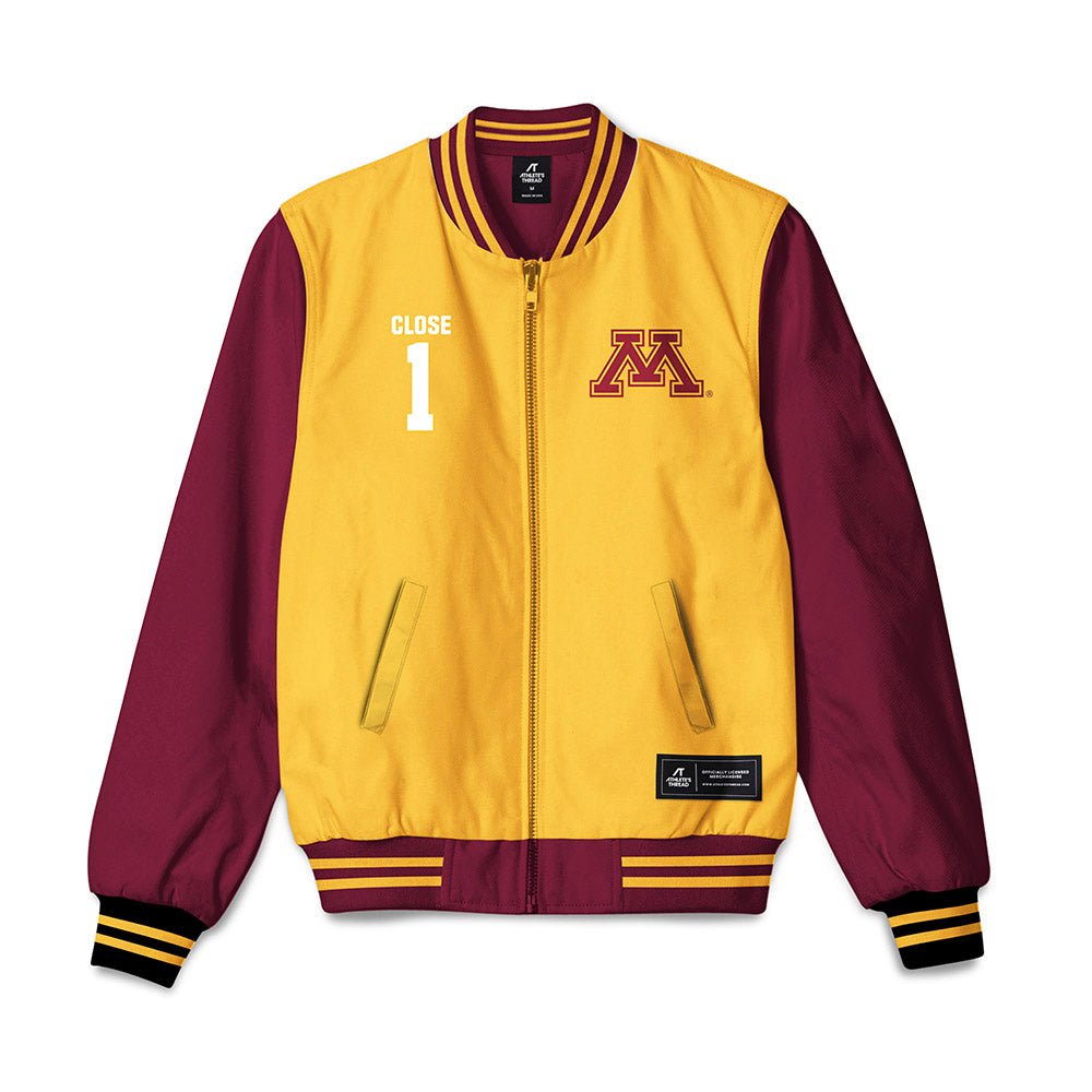 Minnesota - NCAA Men's Ice Hockey : Justen Close - Bomber Jacket