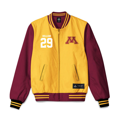Minnesota - NCAA Baseball : Brayden Hellum - Bomber Jacket-0