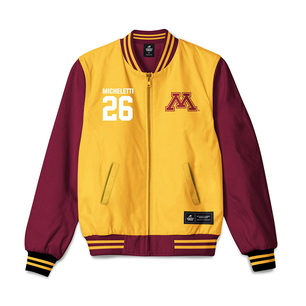 Minnesota - NCAA Men's Ice Hockey : Pat Micheletti - Bomber Jacket