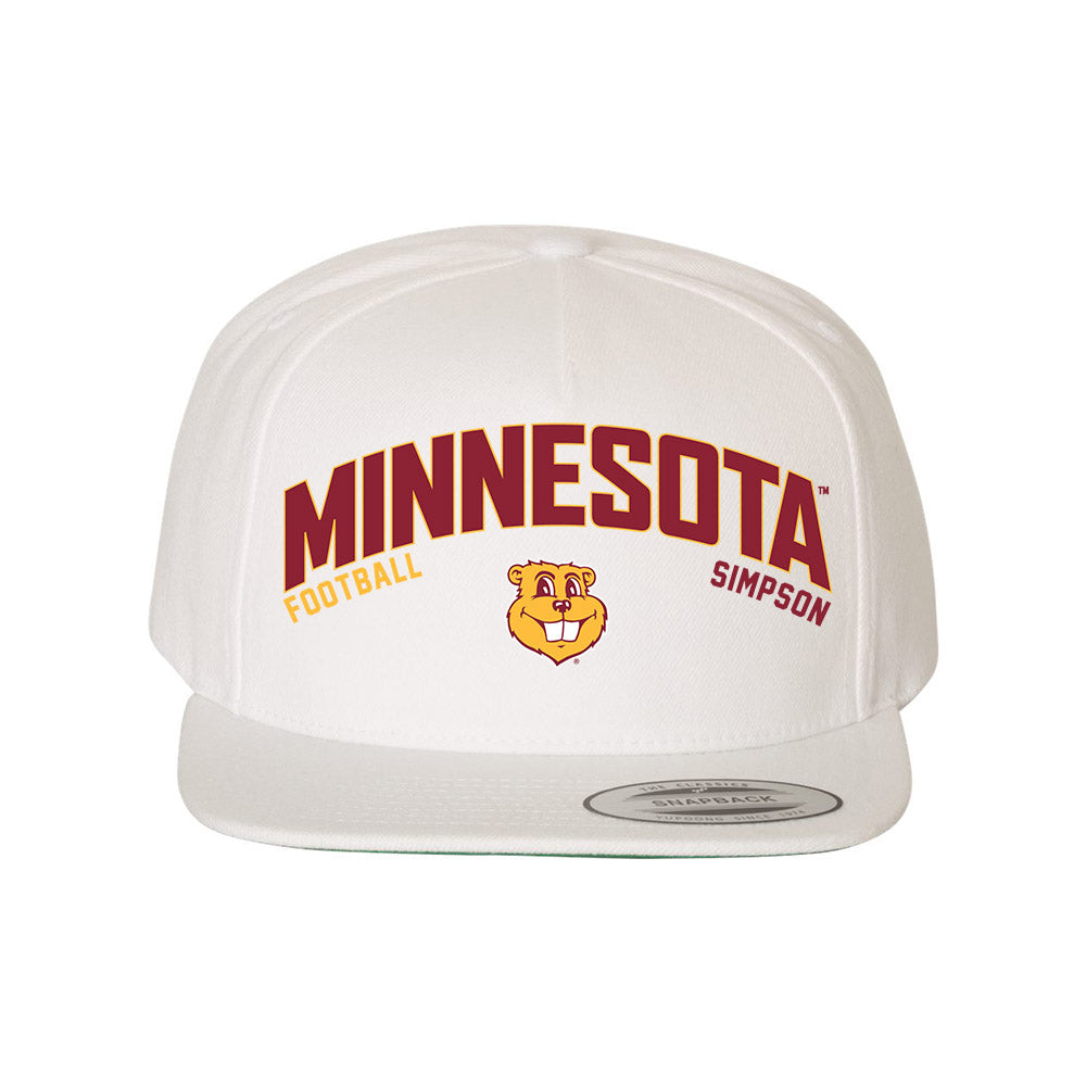 Minnesota - NCAA Football : Jacob Simpson - Snapback Hat-0