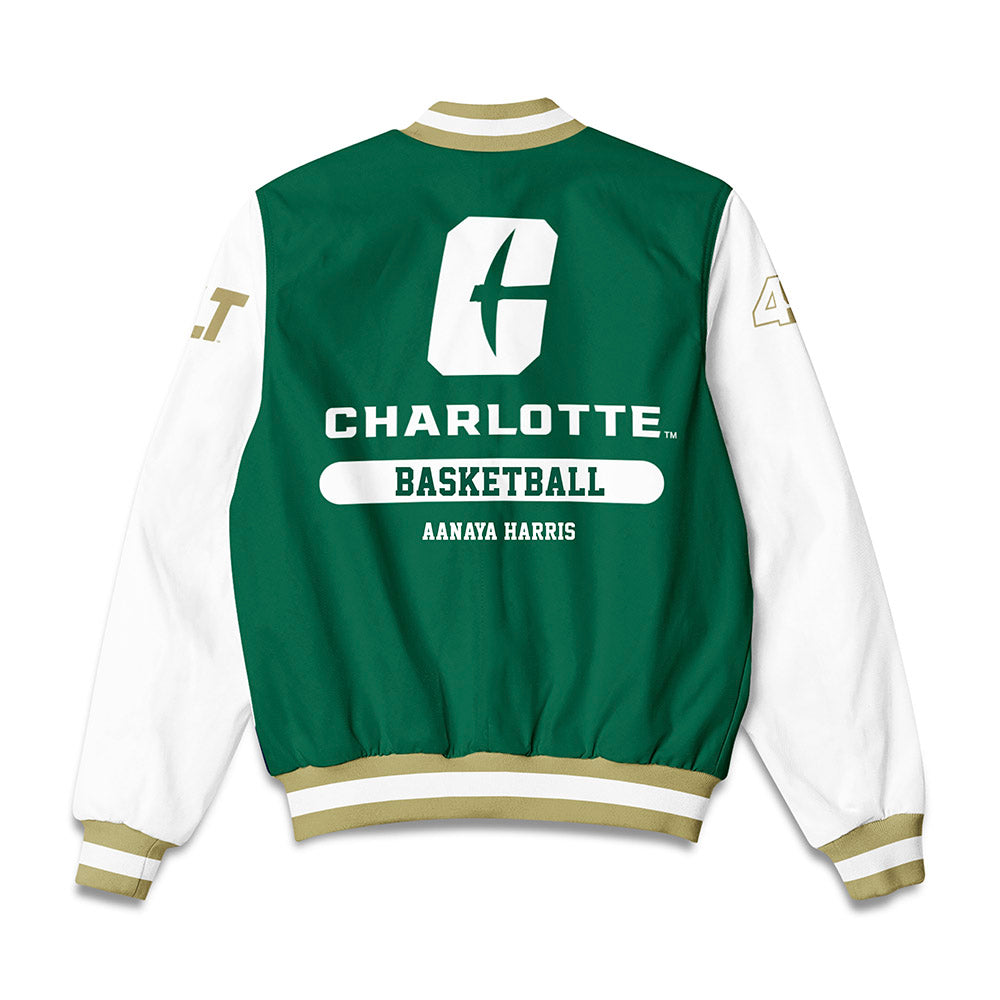 UNC Charlotte - NCAA Women's Basketball : Aanaya Harris - Bomber Jacket