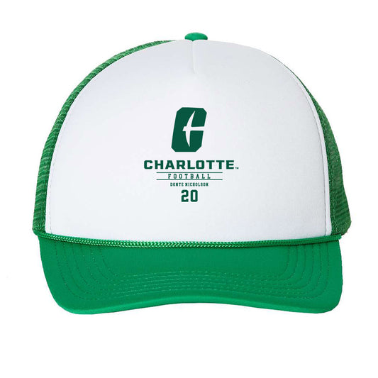 UNC Charlotte - NCAA Football : Donte Nicholson - Trucker Hat-0