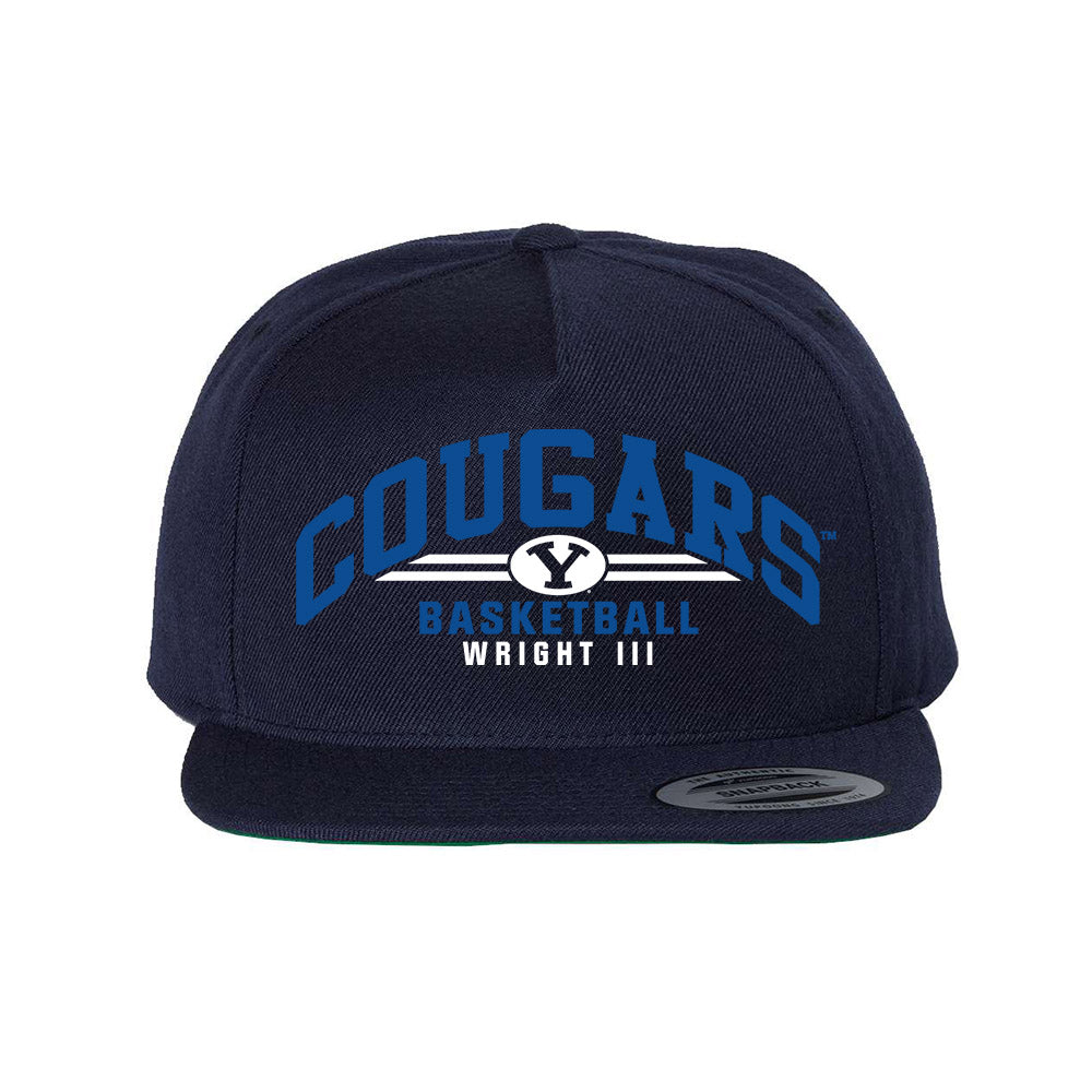 BYU - NCAA Men's Basketball : Robert Wright III - Snapback Hat-0