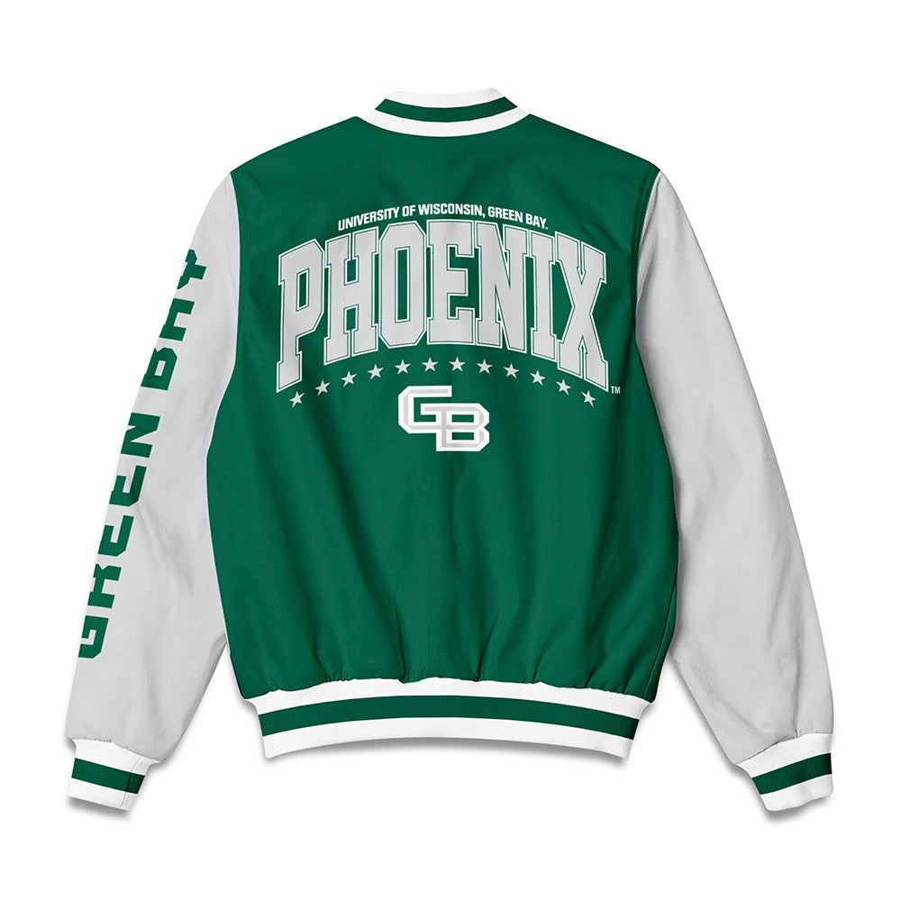 UW Green Bay - NCAA Men's Basketball : Preston Ruedinger - Bomber Jacket