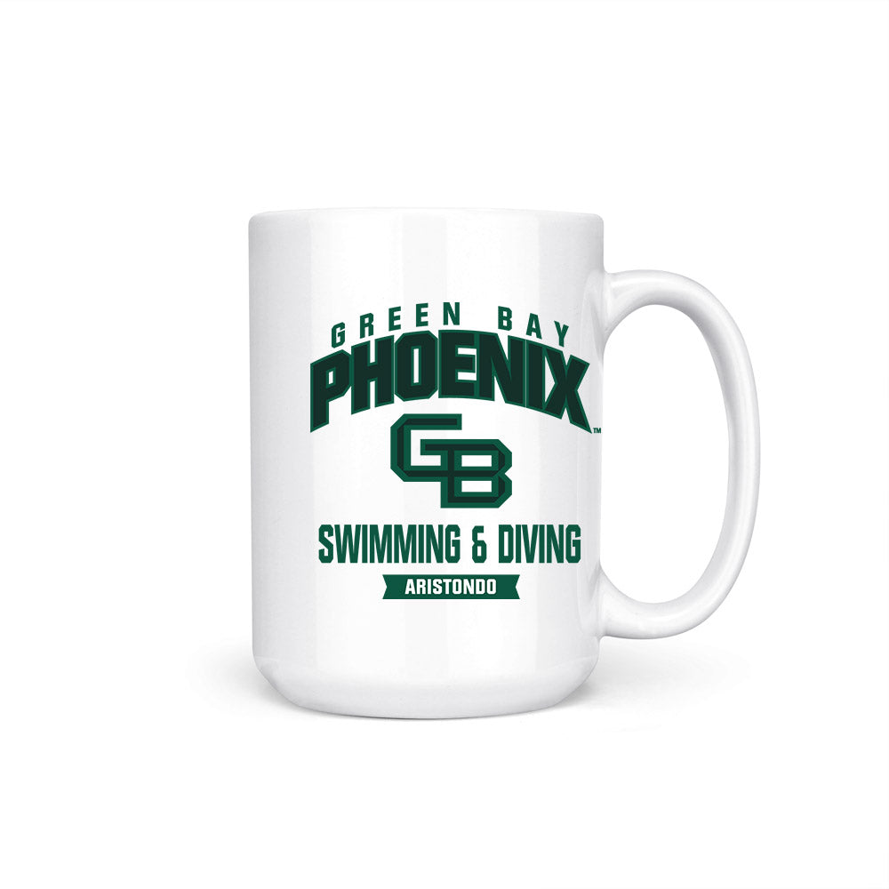 UW Green Bay - NCAA Men's Swimming & Diving : Chris Aristondo - Coffee Mug-0