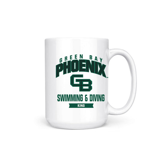 UW Green Bay - NCAA Men's Swimming & Diving : Zachariah King - Coffee Mug-0