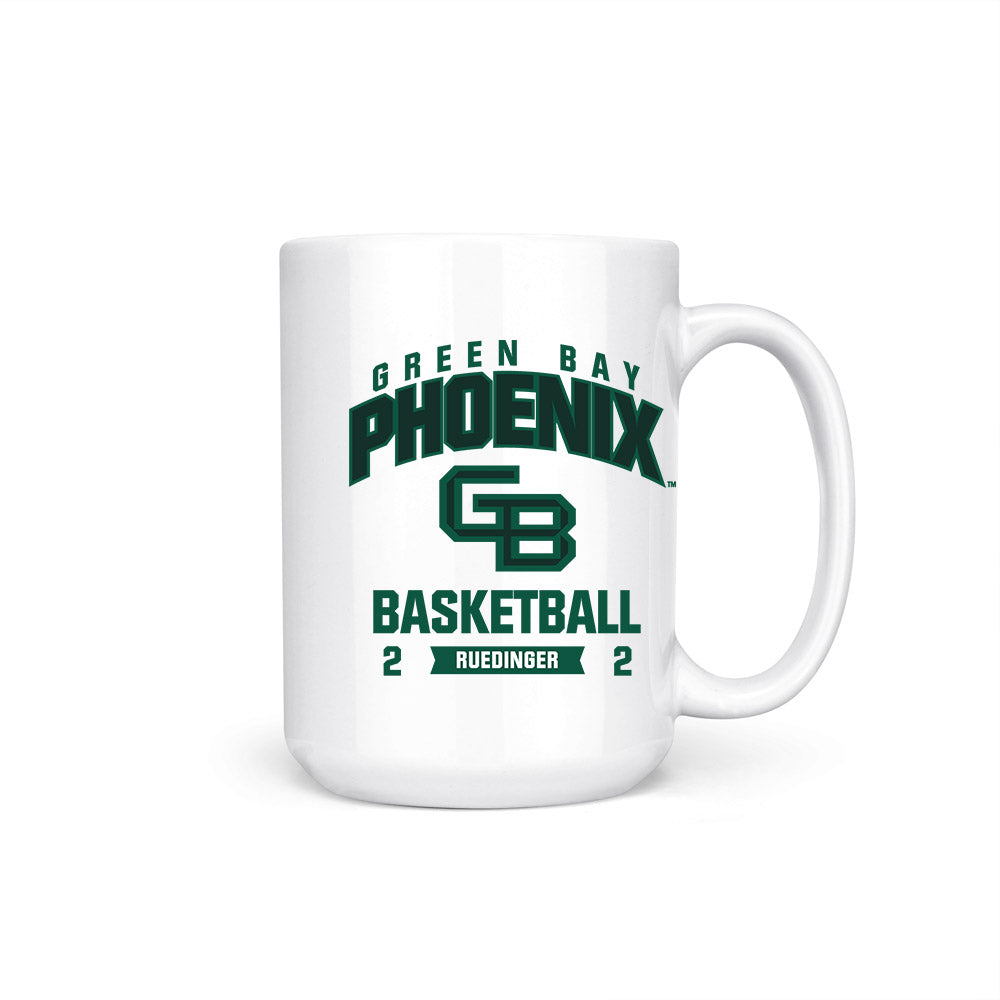 UW Green Bay - NCAA Men's Basketball : Preston Ruedinger - Coffee Mug-0
