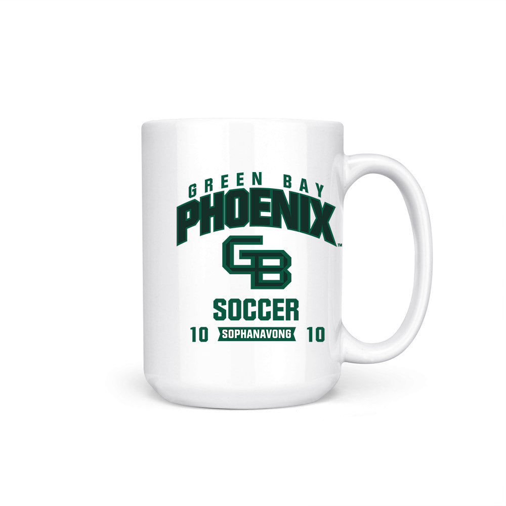 UW Green Bay - NCAA Men's Soccer : Myles Sophanavong - Coffee Mug-0