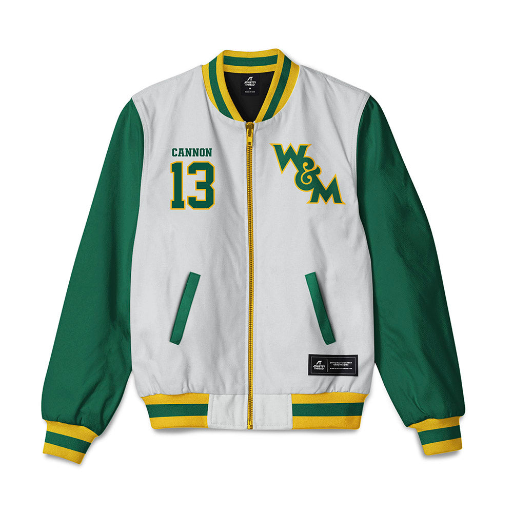 William & Mary - NCAA Football : Trevon Cannon - Bomber Jacket-0