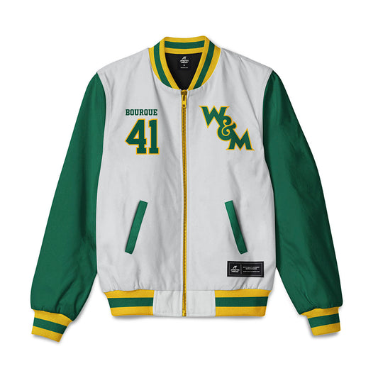 William & Mary - NCAA Baseball : Tom Bourque - Bomber Jacket-0