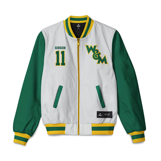 William & Mary - NCAA Women's Basketball : Aislinn Gibson - Bomber Jacket-0