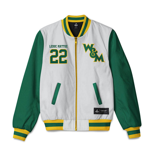 William & Mary - NCAA Football : Branson Leduc-Mattox - Bomber Jacket-0