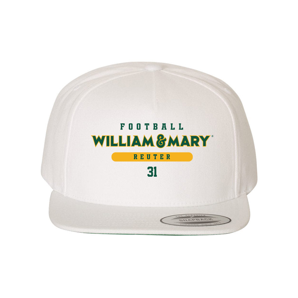 William & Mary - NCAA Football : Jack Reuter - Snapback Hat-0