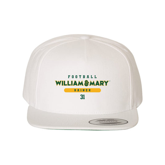 William & Mary - NCAA Football : Elijah Rainer - Snapback Hat
