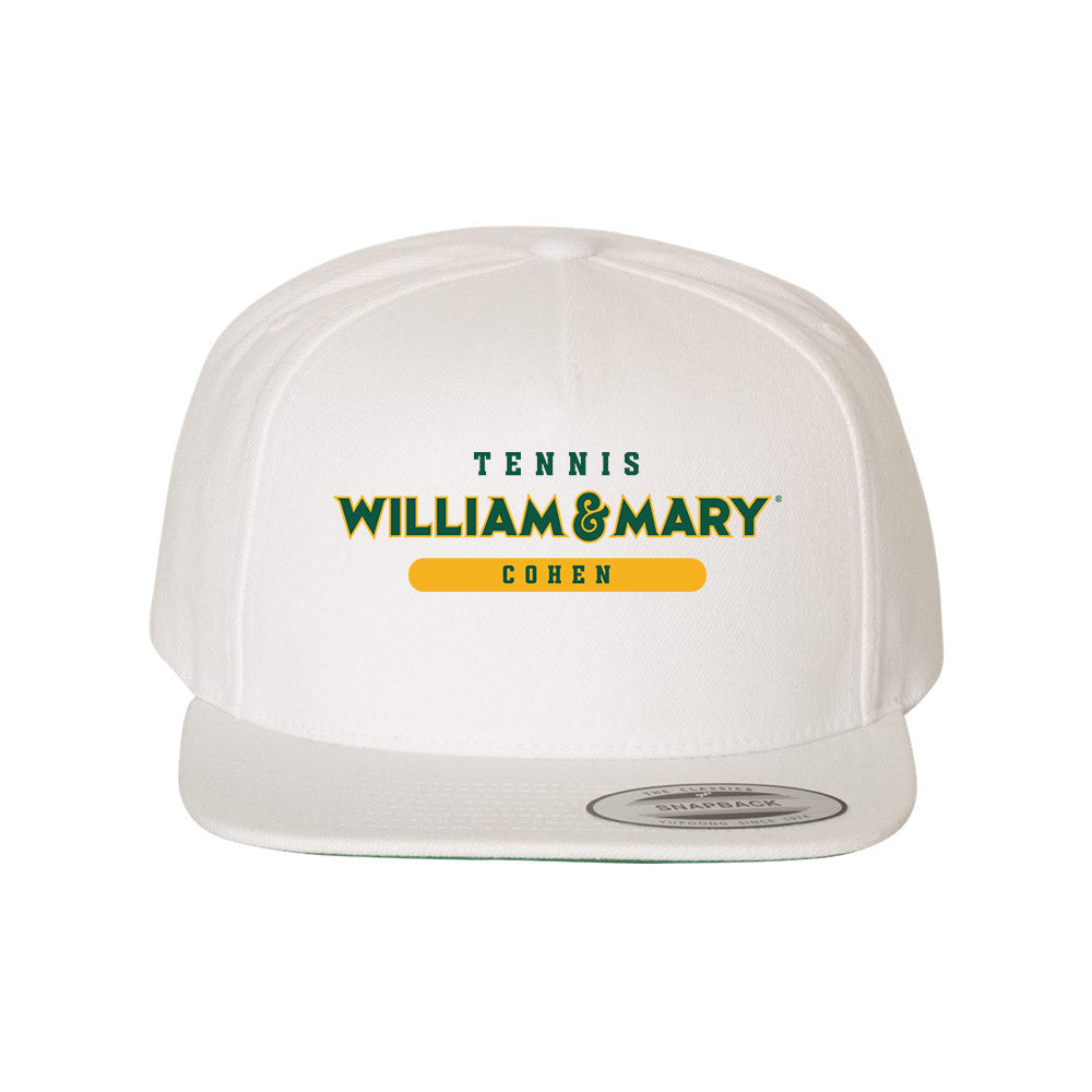 William & Mary - NCAA Men's Tennis : Austin Cohen - Snapback Hat-0
