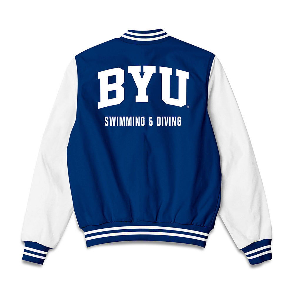 BYU - NCAA Men's Swimming & Diving : Dane Weber - Bomber Jacket-1