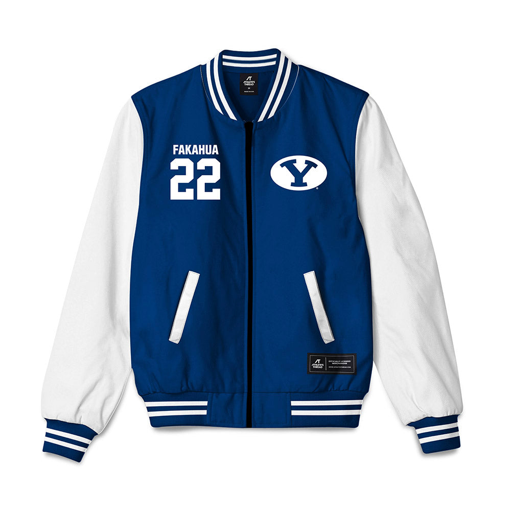 BYU - NCAA Football : Mason Fakahua - Bomber Jacket