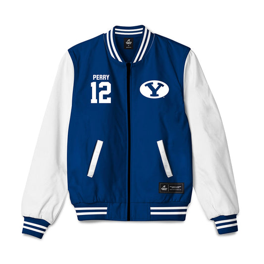 BYU - NCAA Women's Soccer : Afton Perry - Bomber Jacket-0