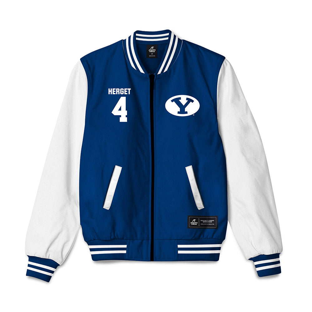 BYU - NCAA Men's Volleyball : Trevor Herget - Bomber Jacket-0