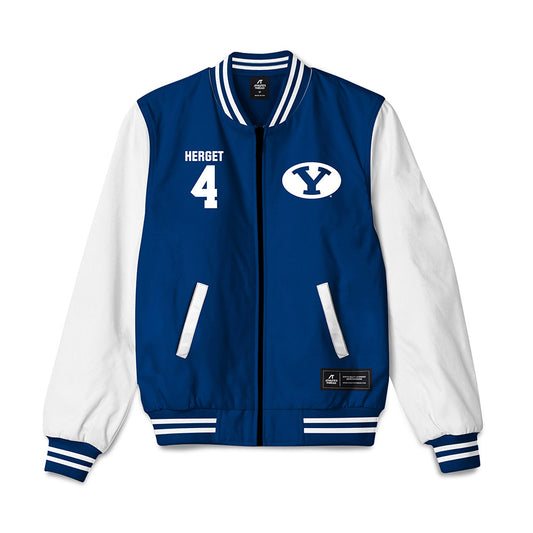 BYU - NCAA Men's Volleyball : Trevor Herget - Bomber Jacket-0