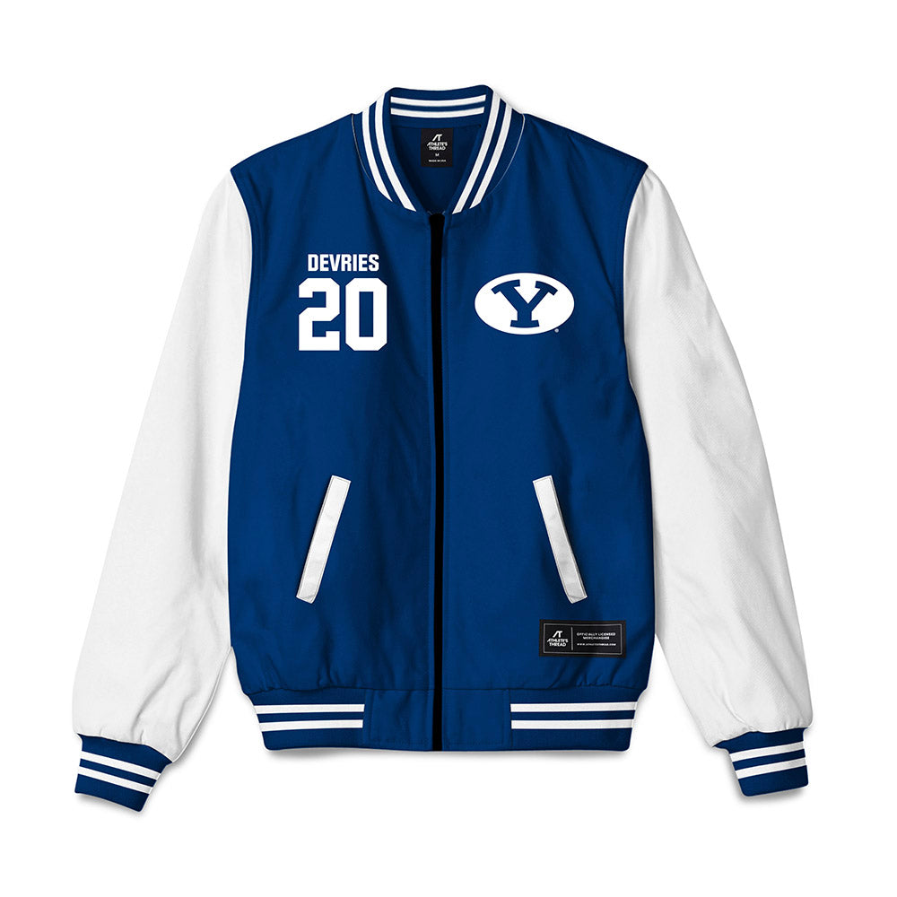 BYU - NCAA Football : Cannon DeVries - Bomber Jacket-0