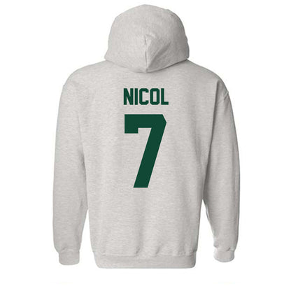 Ohio - NCAA Men's Basketball : Ben Nicol - Sports Shersey Hooded Sweatshirt