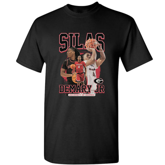 Georgia - NCAA Men's Basketball : Silas Demary Jr - Player Collage T-Shirt-0