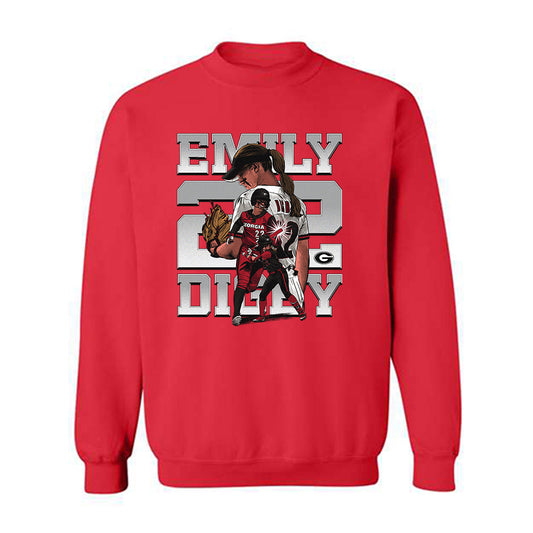 Georgia - NCAA Softball : Emily Digby - Player Collage Crewneck Sweatshirt-0