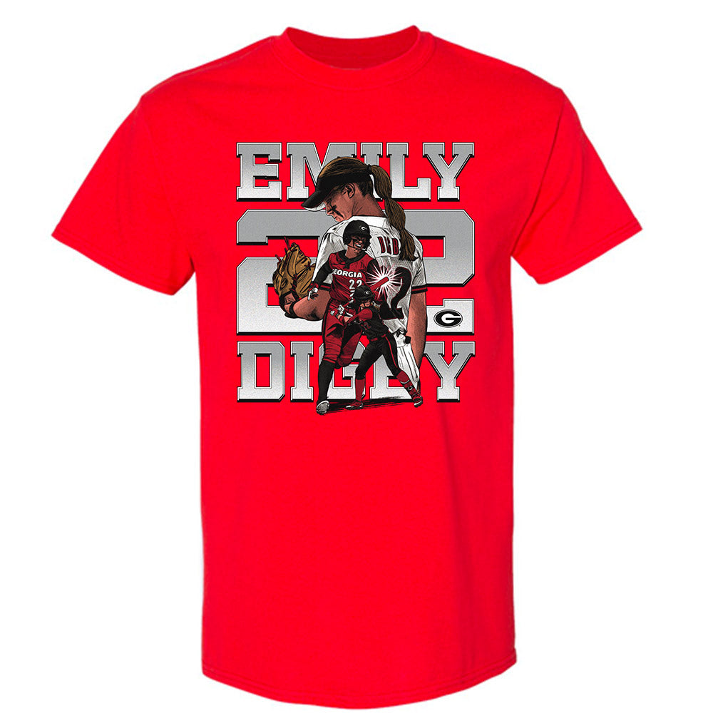 Georgia - NCAA Softball : Emily Digby - Player Collage T-Shirt-0