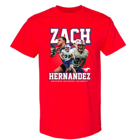 SMU - NCAA Football : Zach Hernandez - T-Shirt Player Collage