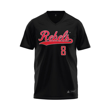 UNLV - NCAA Baseball : Kevin Smith - Black Baseball Jersey-0