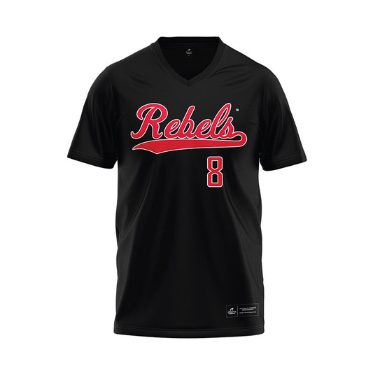 UNLV - NCAA Baseball : Kevin Smith - Black Baseball Jersey-0