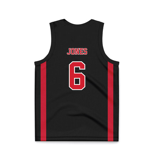 UNLV - NCAA Men's Basketball : Tyrin Jones - Black Basketball Jersey-0