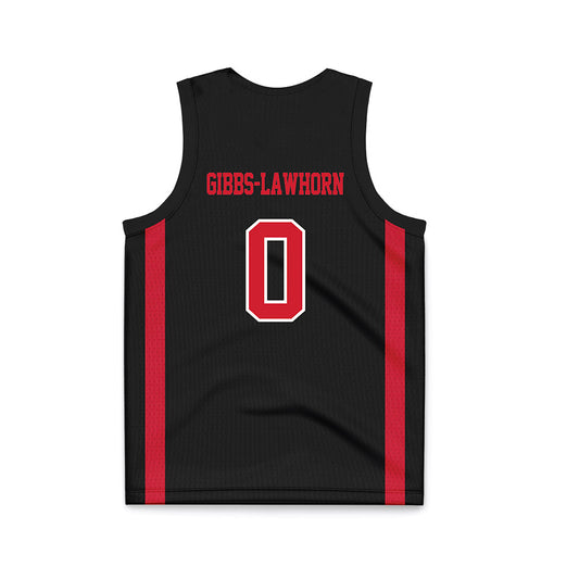 UNLV - NCAA Men's Basketball : Dra Gibbs-Lawhorn - Black Basketball Jersey-0
