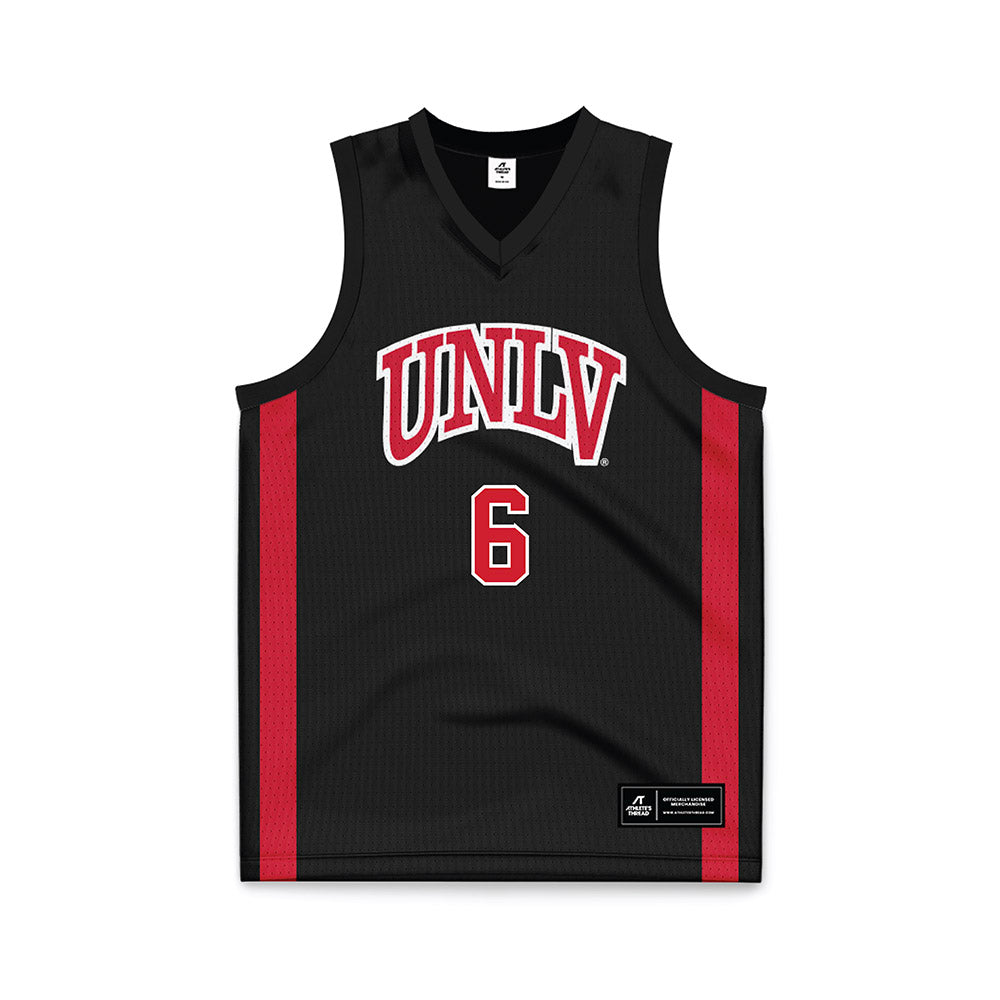 UNLV - NCAA Men's Basketball : Tyrin Jones - Black Basketball Jersey-0