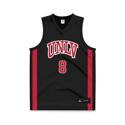 UNLV - NCAA Men's Basketball : Mason Abittan - Black Basketball Jersey-0
