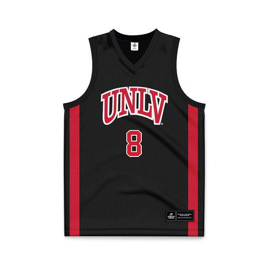 UNLV - NCAA Men's Basketball : Mason Abittan - Black Basketball Jersey-0