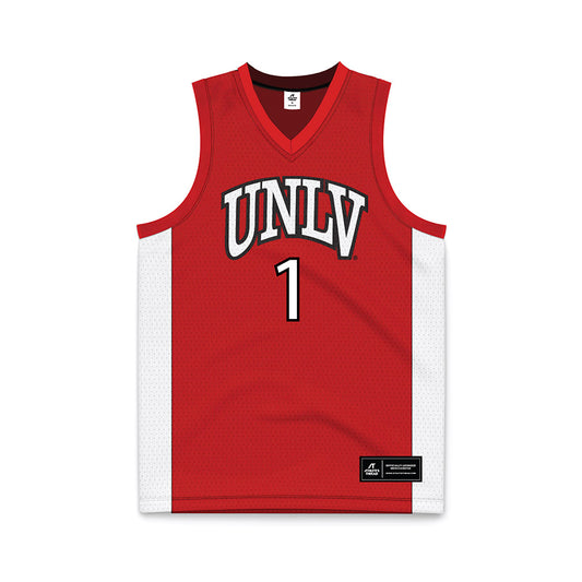UNLV - NCAA Men's Basketball : Ladji Dembele - Red Basketball Jersey-0