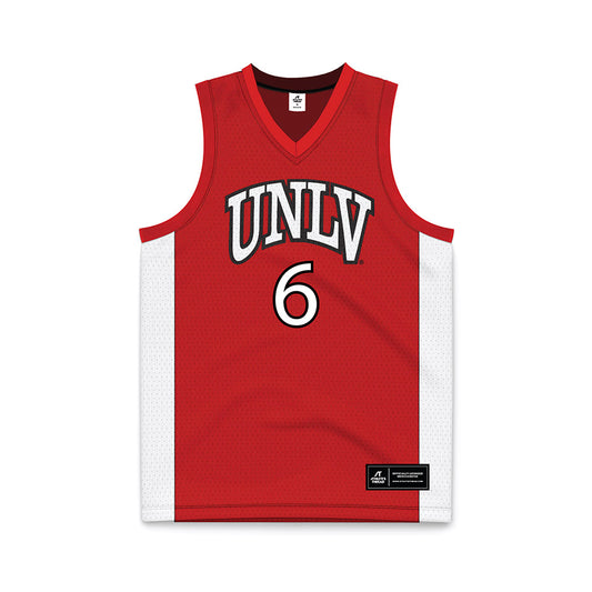 UNLV - NCAA Men's Basketball : Tyrin Jones - Red Basketball Jersey-0