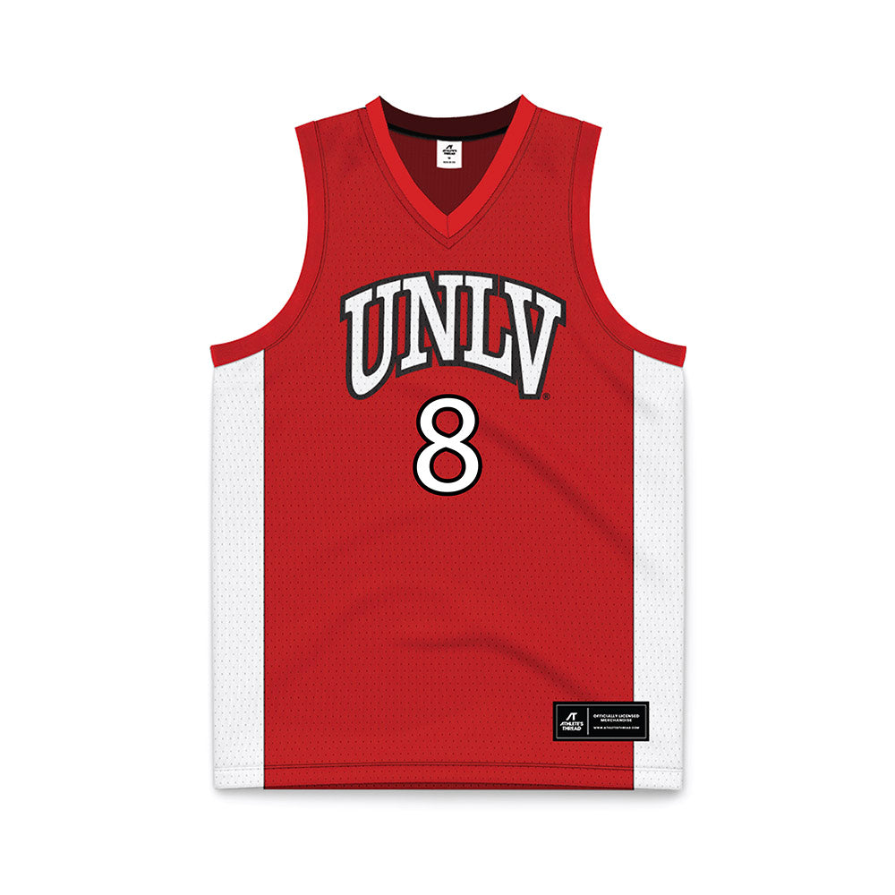UNLV - NCAA Men's Basketball : Mason Abittan - Red Basketball Jersey-0