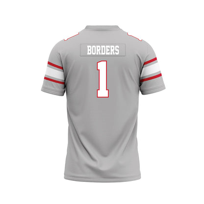 UNLV - NCAA Football : Chief Borders - Grey Football Jersey-1