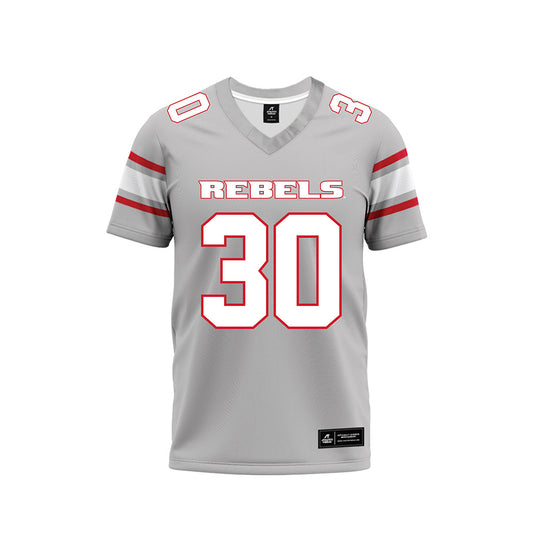 UNLV - NCAA Football : Varkeyes Gumms - Grey Football Jersey-0