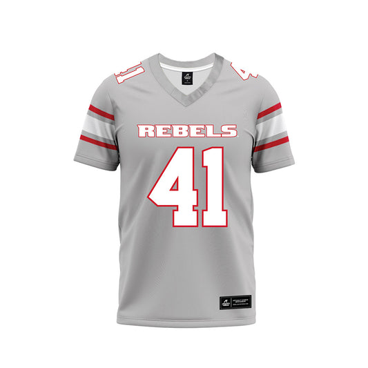 UNLV - NCAA Football : Brock deFries - Grey Football Jersey-0