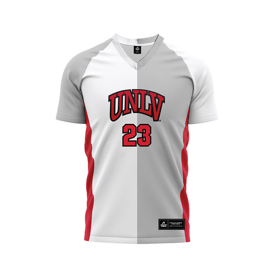 UNLV - NCAA Men's Soccer : Jayse Rand - White/Grey Soccer Jersey-0