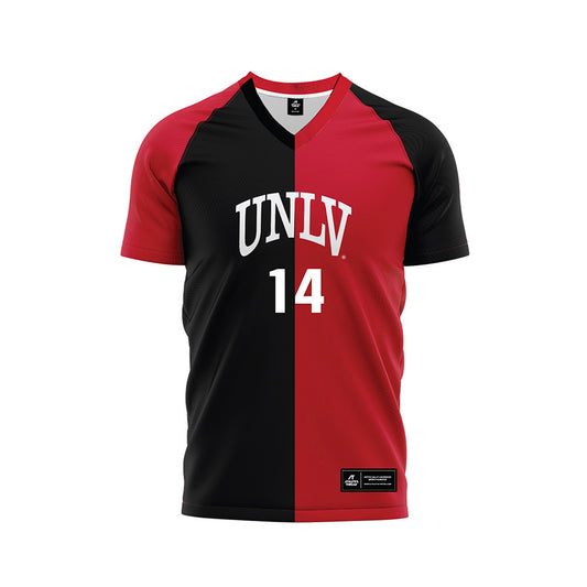 UNLV - NCAA Men's Soccer : Bryce Allred - Red/Black Soccer Jersey-0