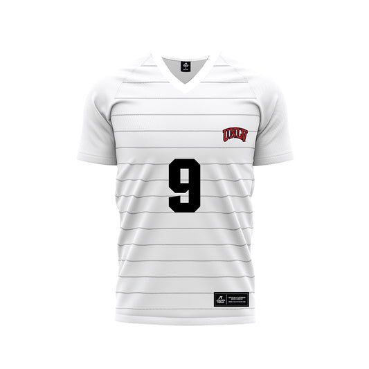 UNLV - NCAA Men's Soccer : J'havier Lynch - White Striped Soccer Jersey-0